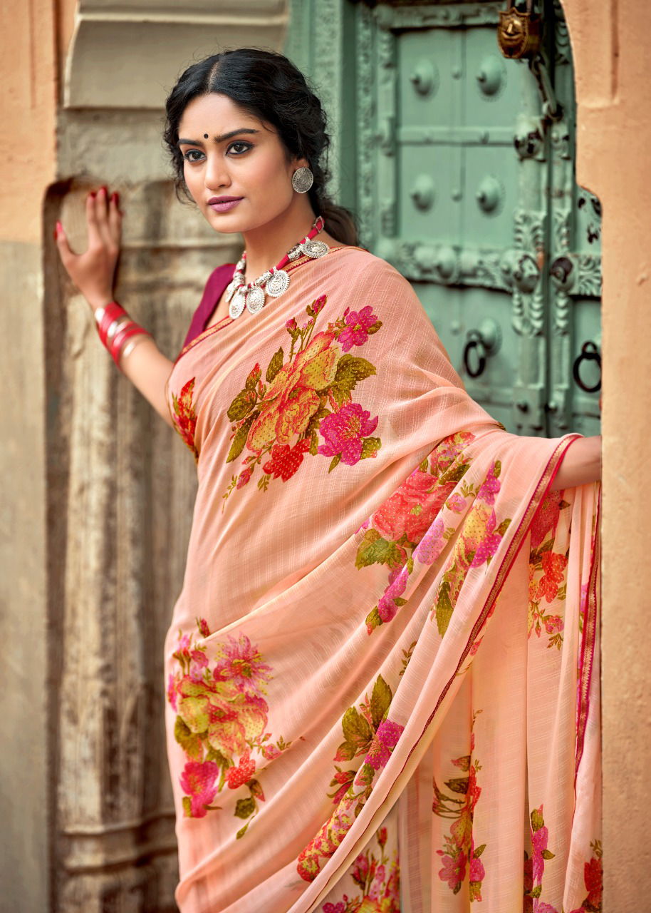 Kashvi Naina Casual Wear Georgette Designer Fancy Saree Collection